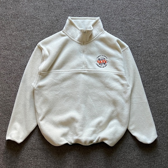 Vintage 2001 Lee Super Bowl XXXV Mock Neck Fleece Pullover Sweatshirt Size Large - Picture 1 of 14